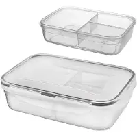 Orion Pojemnik na żywność dzielony z uszczelką szczelny z przegródkami 3 wkłady lunchbox 1 l