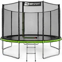 Hop-Sport Trampolin Outdoor - Ø 366 - Trampolin mit außenliegenden Sicherheitsnetz, stabiler Rahmenkonstruktion und Sicherheitszertifikaten - Komplettset