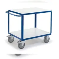 ROLLCART ESD-Tischwagen mit 2 Ladeflächen, 1200 x 800 mm, Tragkraft 500 kg