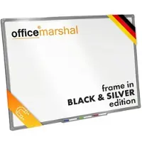 Karat Whiteboard Office Marshal Alurahmen Magnettafel Stiftablage 60 x 90 cm Silber