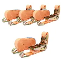 TRUTZHOLM Baumarktplus 4x Profi Ratschen Spanngurt Spanngurte Zurrgurt 2-tlg 6m 0,8t 0,8to 800kg TÜV/GS ORANGE AMAZON