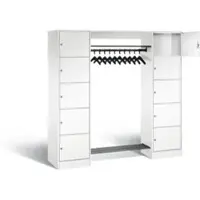 C+P Offene Garderobe Serie 8070, H1950xB1870xT480mm, Front Verkehrsweiß, Korpus Verkehrsweiß (82710-00)