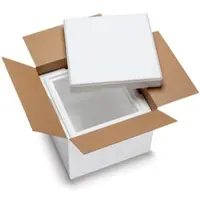 VEPATIM 16x Isolierboxen mit Deckel aus rEPS 350 x 350 x 300 mm 12,5 Liter inkl. Umkarton