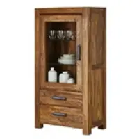 Möbel Kraft Vitrine Amarillo , holzfarben , Maße (cm): B: 70 H: 135 T: 40.0