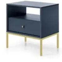 Möbel Kraft Nachtkommode Molly , blau , Maße (cm): B: 53,6 H: 56,2