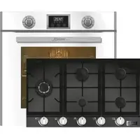 Kaiser Herd-Set EH 6326 W Einbaubackofen 60 cm + KCG 9387 Gaskochfeld 86 cm