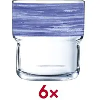 Arcoroc Glas Brush Stapelglas 220 ml 220 ml 6 Stück blau, 7 cm