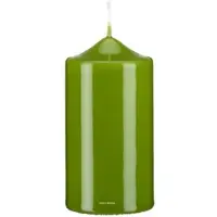 Kopschitz Kerzen Kerzen Stumpenkerzen Klarlack Hochglanz Limonegrün, 120 x 60 mm, 4 Stück