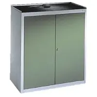 Californian Products CP Stahlschrank mit Flügeltüren 100 x 100 cm grün, 100x100x50 cm