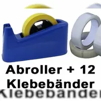 Alco 2x Tischabroller schwere Ausführung inkl. 12 Stk. Klebeband 19 mm x 66 m - SPARSET