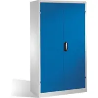 C+P CP-Möbel Magazinschrank Serie 13, grau / blau, 3 Schübe, 110 x 195 x 53,5cm, mit 97 Sichtlagerkästen