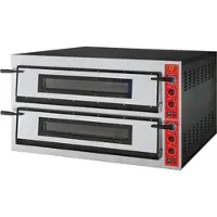 Stalgast GGF Pizzaofen mit zwei Kammern für 18 Pizzen à 360 mm, 26,4 kW, 1370 x 1210 x 750 mm (BxTxH)