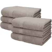 Betz 6 Stück Saunatücher PALERMO Größe 80 x 200 cm Farbe Stone
