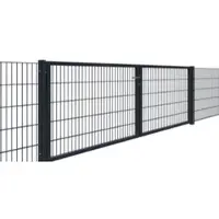 Meingartenversand.de Doppelstabmatten Tor 6/5/6 - anthrazit [RAL 7016] - 300 x 300 cm