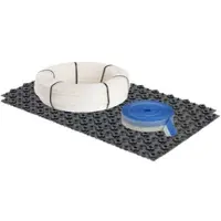 Thermova 76,8 m2 Set Dünnschichtsystem flach 12x2 PE-RT Rohr Raster 10 cm + Zubehör