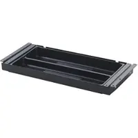 Bümö Schreibtisch Organizer Schublade aus Metall in schwarz mit Schreibwareneinsatz - Unterbau Ablage einfach unter dem Tisch montierbar,