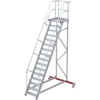 Euroline 513 Wartungsbühne 60° 1000mm Stufenbreite 16 Stufen Alu gerieft