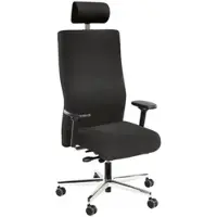 ORIGINAL STEIFENSAND Schwerlast Bürostuhl mit Kopfstütze »seno XXL« mit Armlehnen schwarz, 78 cm