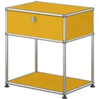 USM United Soft USM Haller Nachttisch, mit einer Klapptür Goldgelb