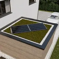 Wattstone GmbH 1800 kWp GartenPV System inkl. Wattstone 15 Grad Flachdachaufständerung aus Feinbeton Anthrazit
