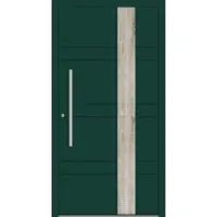 Haustuerenland.de RC2 Aluminium Haustür "MAXI" 78 mm Moosgrün RAL 6005 beidseitig innen öffnend DIN links