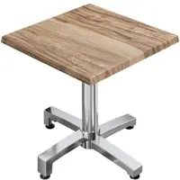 GGM Möbel WBO | Bistro Außen Tisch | B:T:H 70 x 70 x 78,5 cm | Sheesham / Aluminium | Quadratisch | Zusatzgewicht