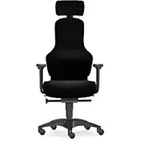 Sitwell STEIFENSAND Bürostuhl Ortholetic Balance L mit Kopfstütze und Armlehnen Schwarz Stoff 130 kg