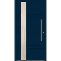 Haustuerenland.de SCHÜCO ADS 75.SI Haustür Aluminium "MAXI" Stahlblau RAL 5011 beidseitig innen öffnend DIN rechts