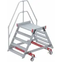 Euroline 512 mobiler Überstieg 60° Stufenausführung Alu gerieft Stufenbreite 1000mm 5 Stufen