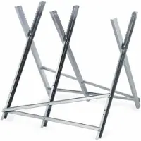 GARMIO Sägebock Holzsägebock klappbar, silber 150kg, verzinkt zusammenklappbarer Haltebock 4-fach,Extra robust