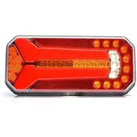 TrailerLight LED Rückleuchte LINKS Blinker Lauflicht (7 Funktionen) 236 x 104mm LKW Anhänger