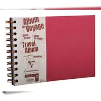 Clairefontaine 5x Reisealbum Age Bag A5 quer liniert und blanko 40 Blatt - Rot 781162C