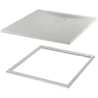 Bette BetteFloor Side Duschwanne mit Minimum-Wannenträger und BetteAntirutsch Pro, 1200x1200mm, 3391-417AE,T1