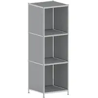 Viasit Aktenregal »System 4« schmal 3 OH grau, 40.4x118.1x40.4 cm