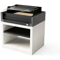 MAESTRO FERRETERO MF - KITAWAY GRILL Modell Holz- und Holzkohlegrill (Grau/Weiß - 94 x 63 x 101 cm) REF: T00551