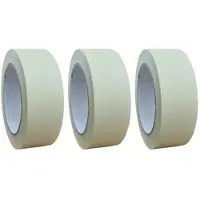 Varivendo Feinkreppband weiß 50 mm x 50 m 3 Rollen Kreppband malerklebeband malerkrepp klebeband lackiererklebeband hitzebständig autolackererband kfz
