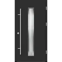 Haustuerenland.de Aluminium Haustür "AURORA" 82 mm RC2 Anthrazit Eisenglimmer DB 703 beidseitig außen öffnend DIN rechts