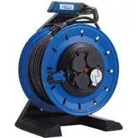 Hedi Vollkunststoff-Kabeltrommel Generation 7 Champion Ø 290 mm mit Schleifring, schwarz - K7SR33N2TF