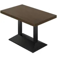 GGM Möbel KPL | Bistro Tisch | B:T 120 x 70 cm | H 82 cm | Walnuß | Gestell: Schwarz