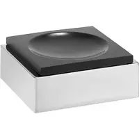 BRILLANTBAD MAX Seifenhalter Polyresin Messing Chrom Schwarz 105x45x95 mm für Bad & Küche >> zum Bohren