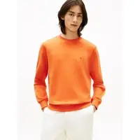 Tommy Hilfiger Sweatshirt "ESSENTIAL TERRY CREWNECK", Herren, Gr. L, brilliant orange, Sweatware, Obermaterial: 100% Baumwolle, regular fit, Rundhals, Rippbündchen, Sweatshirts Sweatshirt