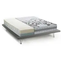 Talamo Italia Quadratische und halbe Matratze Dili, Memory-Foam- und Waterfoam-Matratze, 100% Italy, Anti-Milbe und hypoallergen, Cm 120x190h 22