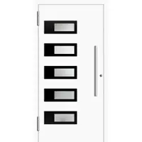 Haustuerenland.de Aluminium Haustür RC2 "CLARISSA" 78 mm Wunsch-RAL-Farbe außen öffnend DIN links