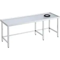 EURAST Zentraler abtropftisch mit ausbeintring und verbundenen beinen - 1800x700x850 mm - 16078105