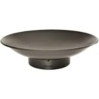Vasner Sunty S1 Feuerschale schwarz rund mit geschlossenem Boden, pulverbeschichtet, modernes Design