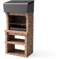 MAESTRO FERRETERO MF - Gartenkamin Volterra für Holz & Kohle (Grau/Terrakotta - 94x70x213 cm) REF: M00863 - Für den Außenbereich.