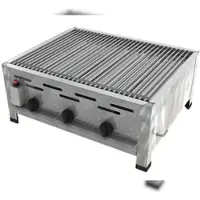 ChattenGlut Professional Gastrobräter 3-flammig Tischgerät 13,5kW und Einzelne Edelstahlstäbe als Rost