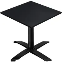 GGM Möbel CPTG | Bistro Tisch | B:T:H 60 x 60 x 76 cm | Schwarz / Aluminium Schwarz | Klappbar/ Zusatzgewicht