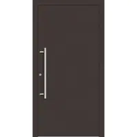 Haustuerenland.de Haustür RC3 "GESA" 79 mm Graubraun RAL 8019 innen öffnend DIN links