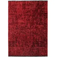 Carpetsale24 Baumwolle Teppich Rot 120x170 cm ¬ñ Waschbar Vintage Kelim Kurzflor Rutschfest & Weich Einfarbig Meliert Für Wohnzimmer Schlafzimmer